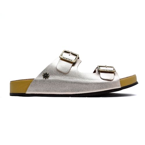 Tamanco Flats New Face Metalizado Glace Feminino