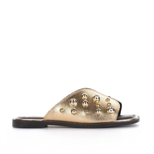Tamanco Flats Tanara Ouro Feminino