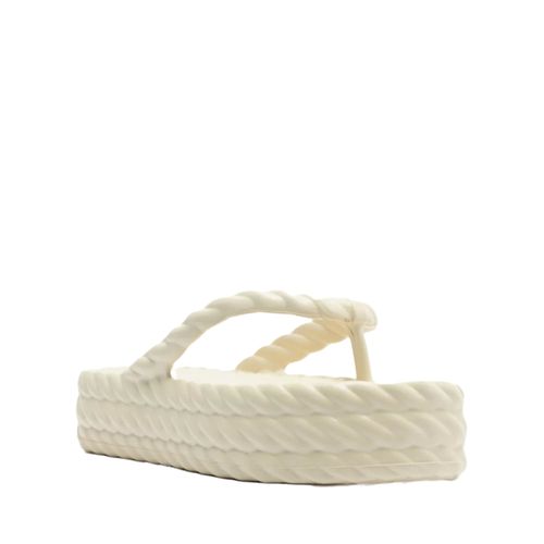 Tamanco Plataforma Brizza Creme Feminino
