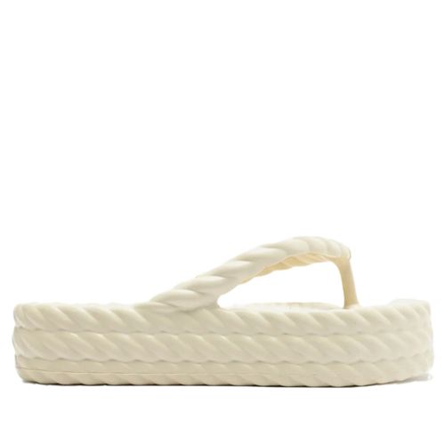 Tamanco Plataforma Brizza Creme Feminino