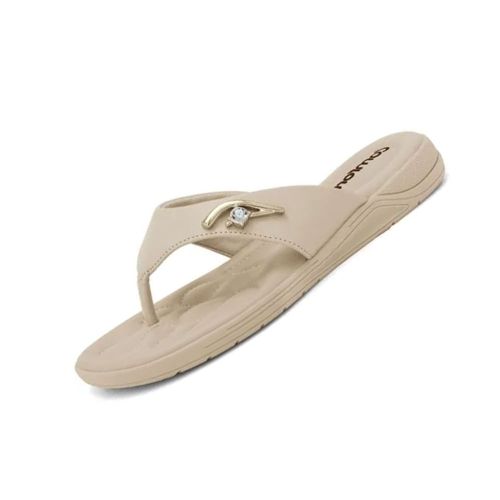 Tamanco Plataforma Comfortflex Bege Claro Feminino