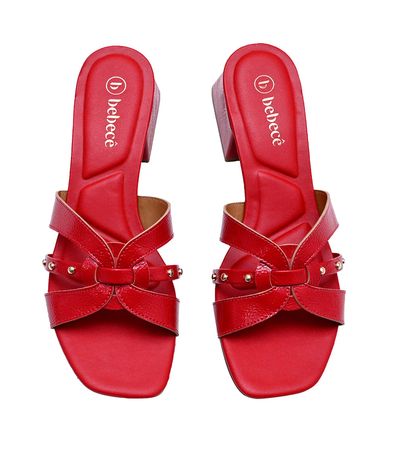 Tamanco Salto Bebecê Vermelho Feminino