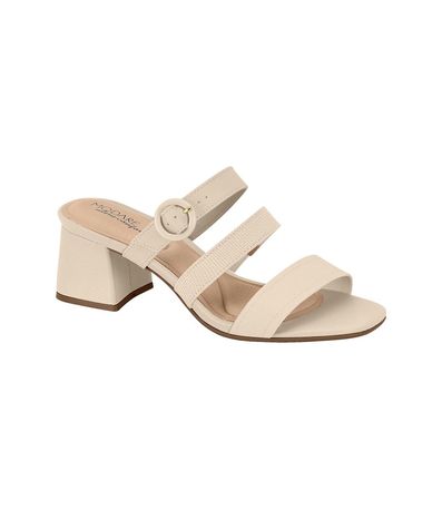Tamanco Salto Modare Creme Feminino