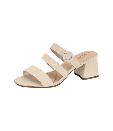 Tamanco Salto Modare Creme Feminino