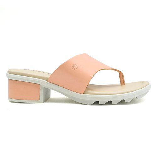 Tamanco Salto New Face Pêssego Feminino