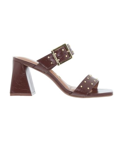 Tamanco Salto Vizzano Chocolate Feminino