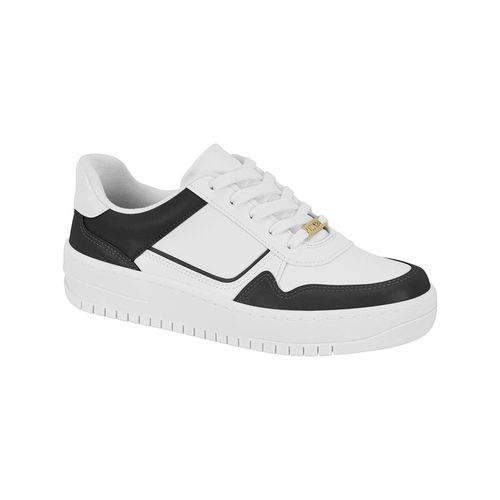 Tênis Casual Flatform Vizzano Branco e Preto Feminino