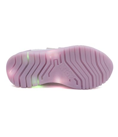 Tênis Casual Kidy Branco e Rosa com LED Juvenil Feminino
