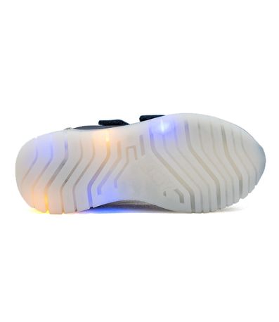 Tênis Casual Kidy Marinho e Verde com LED Juvenil Masculino