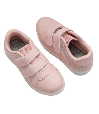 Tênis Casual Kidy Nude com LED Juvenil Feminino