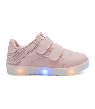 Tênis Casual Kidy Nude com LED Juvenil Feminino