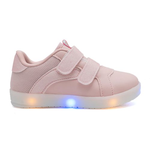 Tênis Casual Kidy Nude com LED Juvenil Feminino