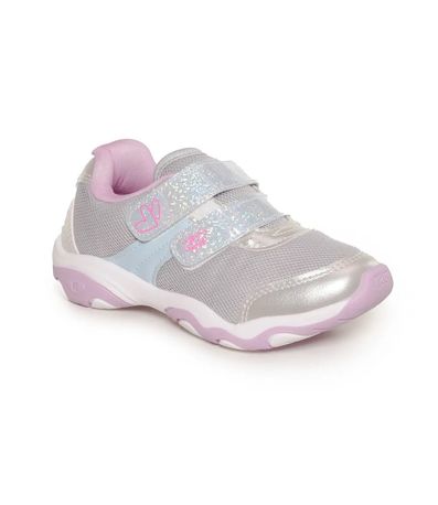 Tênis Casual Kidy Prata e Lilás Juvenil Feminino