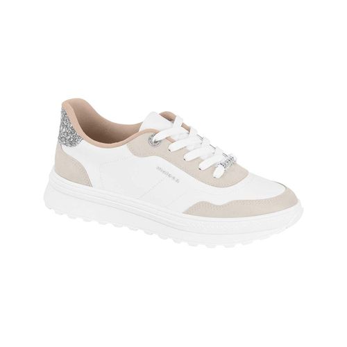 Tênis Casual Moleca Dia a Dia Branco e Cinza Feminino