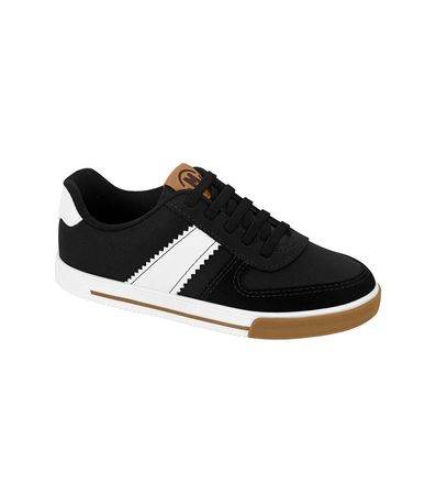 Tênis Casual Molekinho Preto e Branco Menino Juvenil
