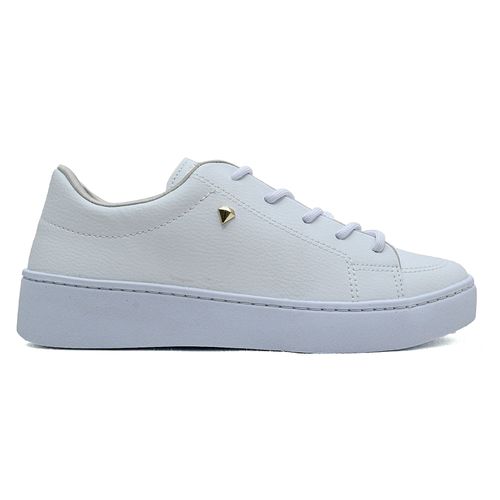 Tênis Casual Ramarim Branco e Dourado Feminino