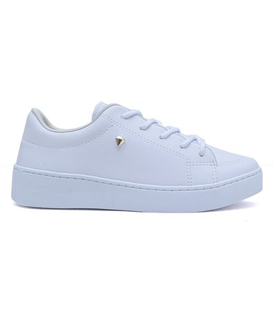 Tênis Casual Ramarim Off White e Dourado Feminino