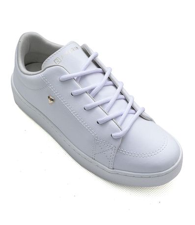 Tênis Casual Ramarim Off White e Gold Feminino