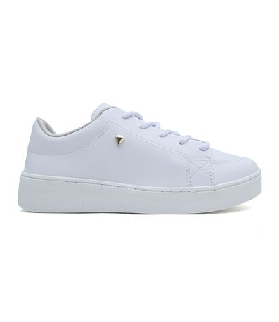 Tênis Casual Ramarim Off White e Gold Feminino