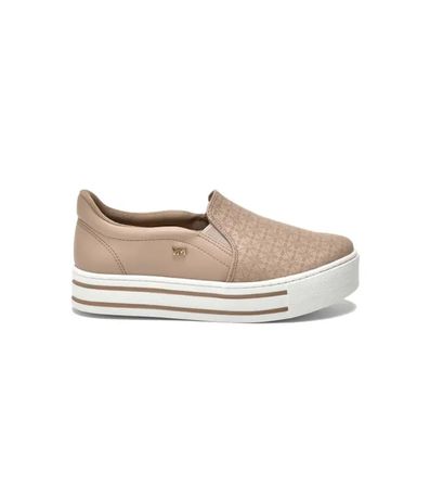 Tênis Casual Slip On Via Marte Creme Feminino