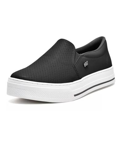 Tênis Casual Slip On Via Marte Preto Feminino