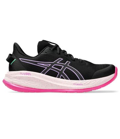 Tênis Esportivo Asics Gel-Cumulus 25 Lite-Show Preto e Rosa Feminino