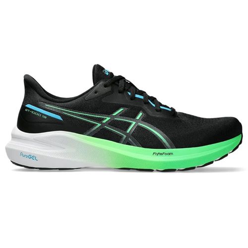 Tênis Esportivo Asics GT-1000 13 Preto e Verde Masculino