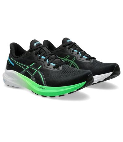 Tênis Esportivo Asics GT-1000 13 Preto e Verde Masculino