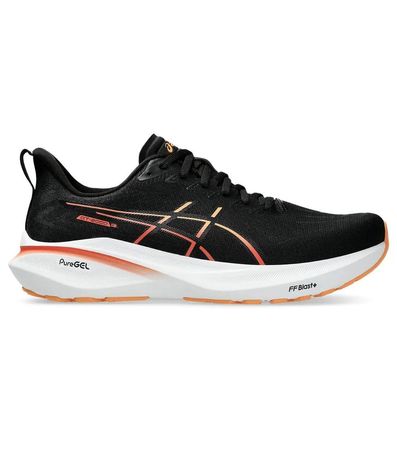 Tênis Esportivo Asics GT-2000 13 Preto e Laranja Masculino