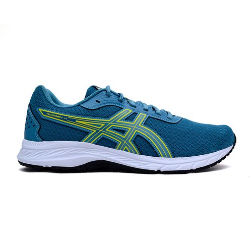 Tênis Esportivo Asics Raiden 4 Azul e Amarelo Masculino