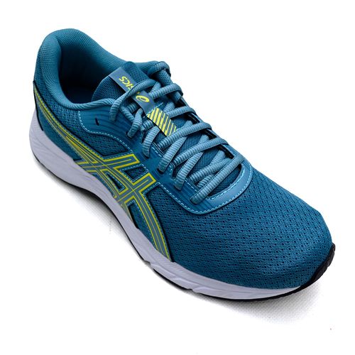 Tênis Esportivo Asics Raiden 4 Azul e Amarelo Masculino