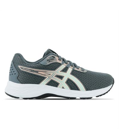 Tênis Esportivo Asics Raiden 4 Cinza e Rosê Feminino