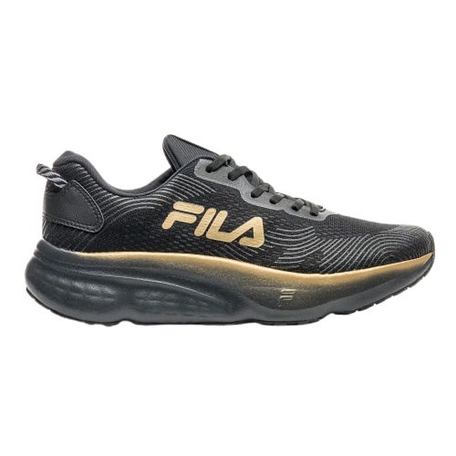 Tênis Esportivo Fila Maxximus Preto e Dourado Masculino