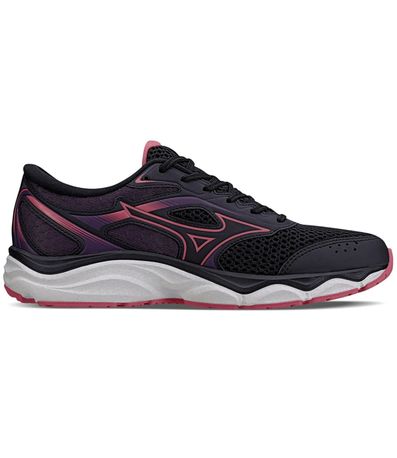 Tênis Esportivo Mizuno Hawk 5 Preto e Rosa Feminino