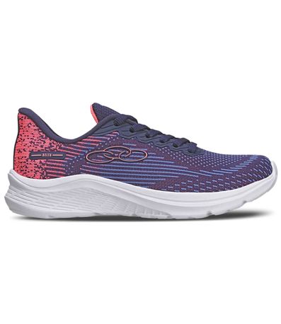 Tênis Esportivo Olympikus Delta Kids Azul e Vermelho Juvenil Masculino