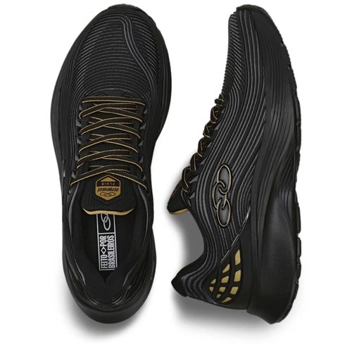 Tênis Esportivo Olympikus Fluir Preto e Chumbo Masculino