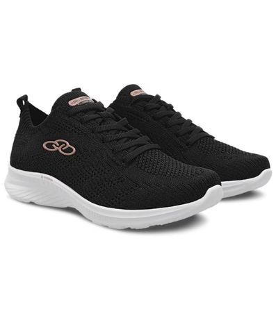 Tênis Esportivo Olympikus Ultraleve Preto e Rose Feminino