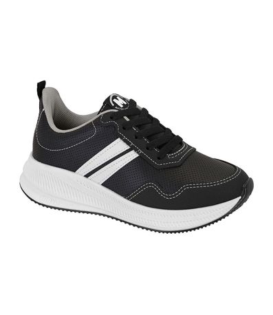 Tênis Casual Molekinho Preto e Branco Menino Juvenil