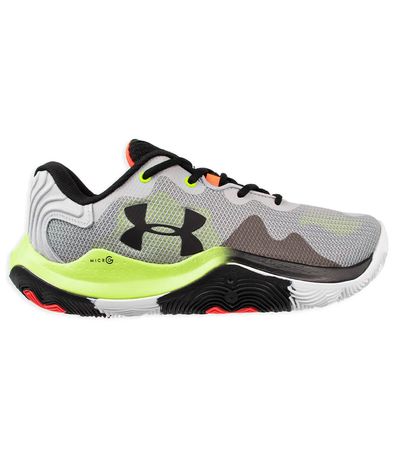 Tênis Esportivo Under Armour Buzzer 2 Cinza e Verde Masculino