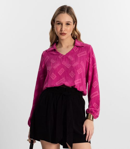 Camisa Manga Longa Rovitex Rosa