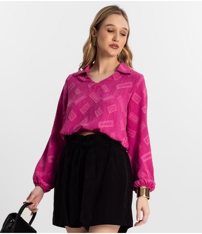 Camisa Manga Longa Rovitex Rosa