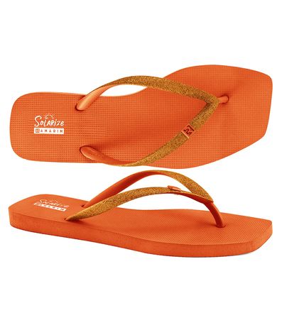 Chinelo Dedo Ramarim Laranja Feminino