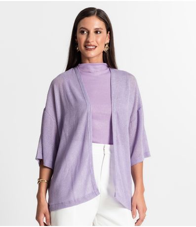Kimono Feminino Com Brilho Rovitex Roxo