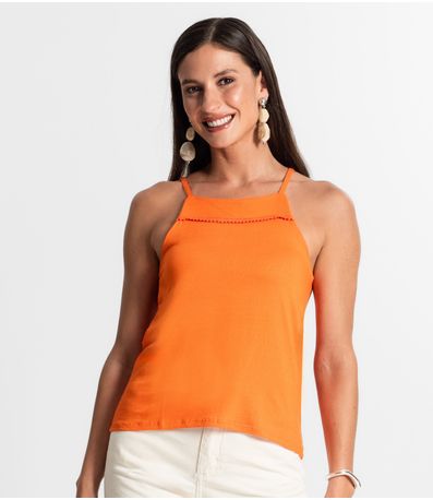 Blusa De Alça Feminina Rovitex Laranja