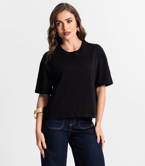 Blusa Feminina Em Meia Malha Endless Preto