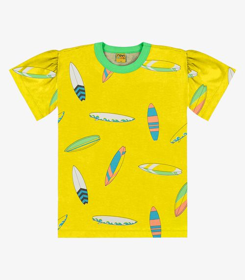 Vestido Infantil Estampado Rovi Kids Amarelo