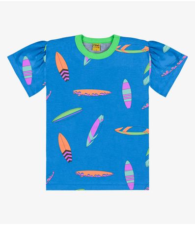 Vestido Infantil Estampado Rovi Kids Azul