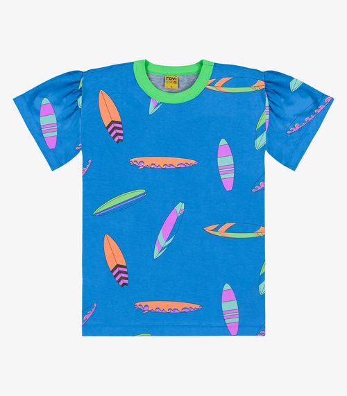 Vestido Infantil Estampado Rovi Kids Azul