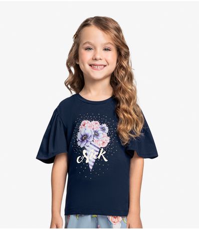Blusa Infantil Feminina Trick Nick Azul