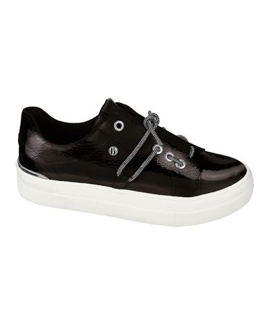 Tênis Feminino Casual Cadarço Brilho Bebece